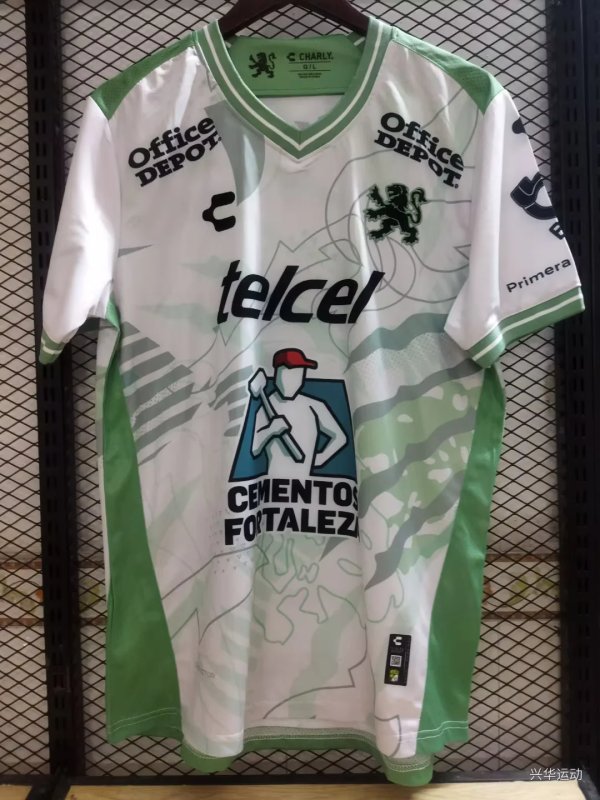 AAA Quality Club Leon 25/26 Away White/Green Soccer Jersey